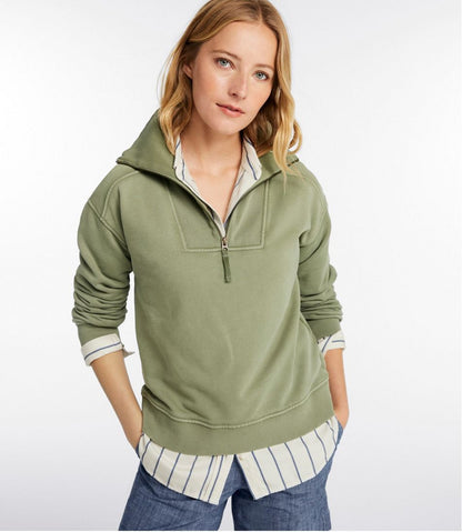 Women's Sunwashed Sweats, Quarter-Zip L.L.Bean Trending