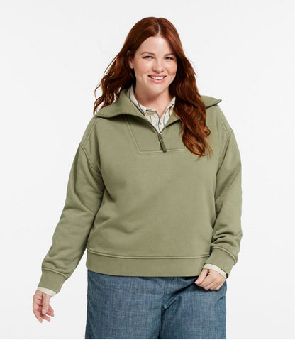 Women's Sunwashed Sweats, Quarter-Zip L.L.Bean Trending