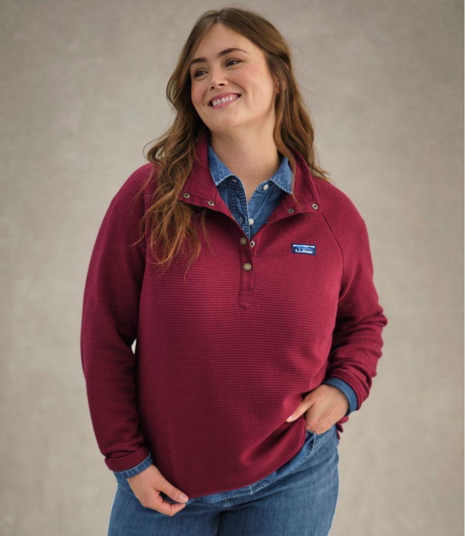 Women's Lakewashed Double-Knit Quarter-Snap L.L.Bean Everyday
