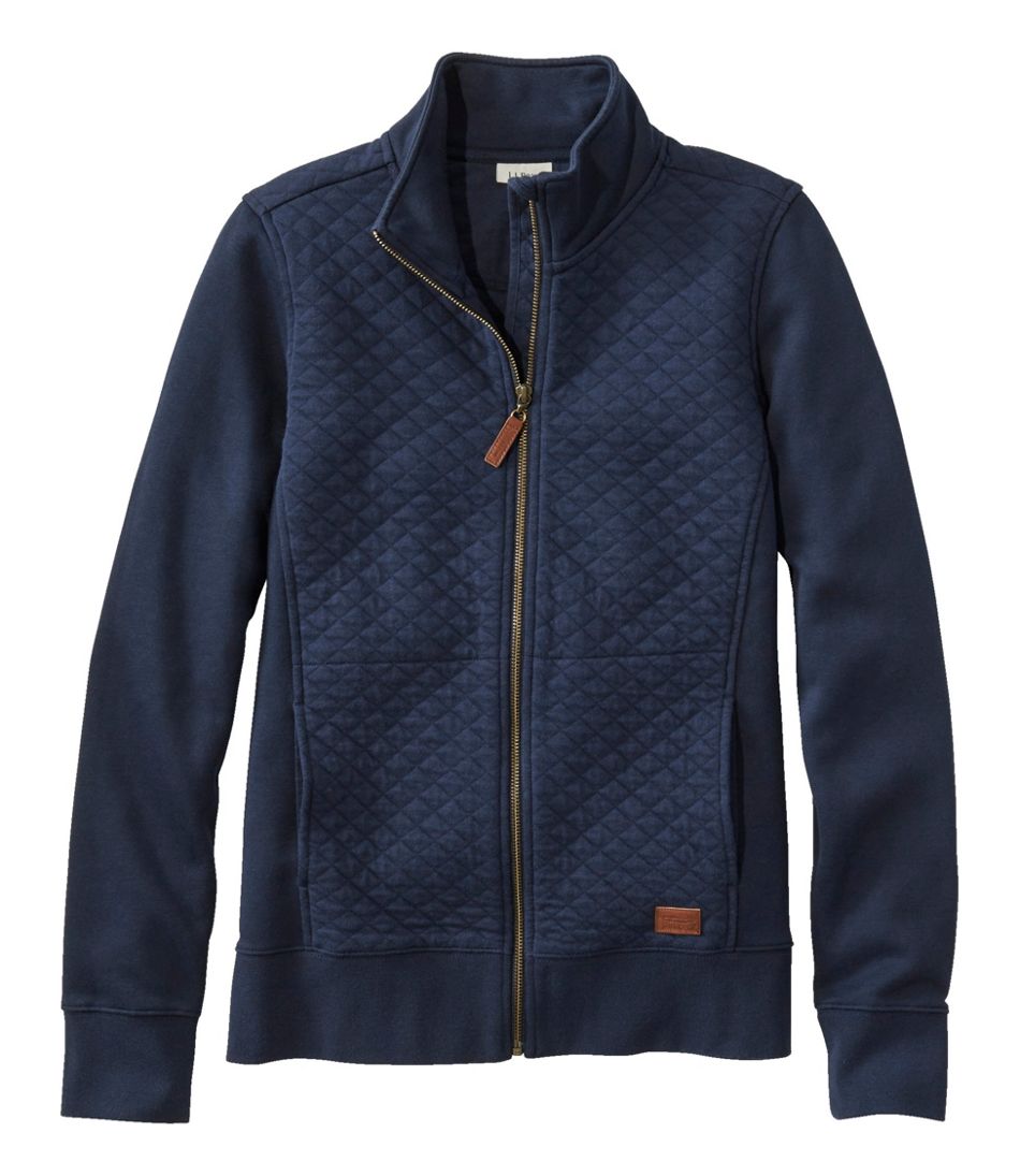 Women's Quilted Full-Zip Sweatshirt L.L.Bean Value