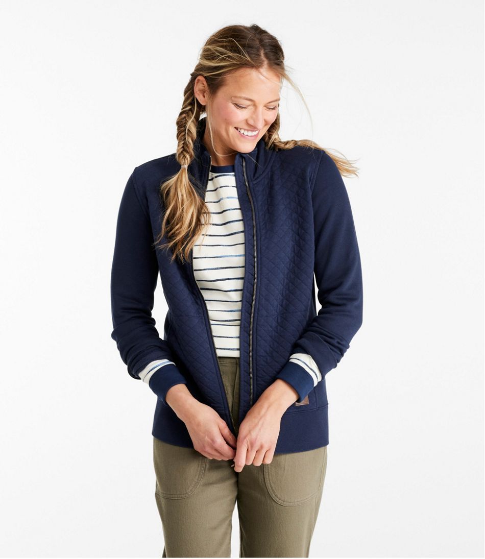 Women's Quilted Full-Zip Sweatshirt L.L.Bean Value