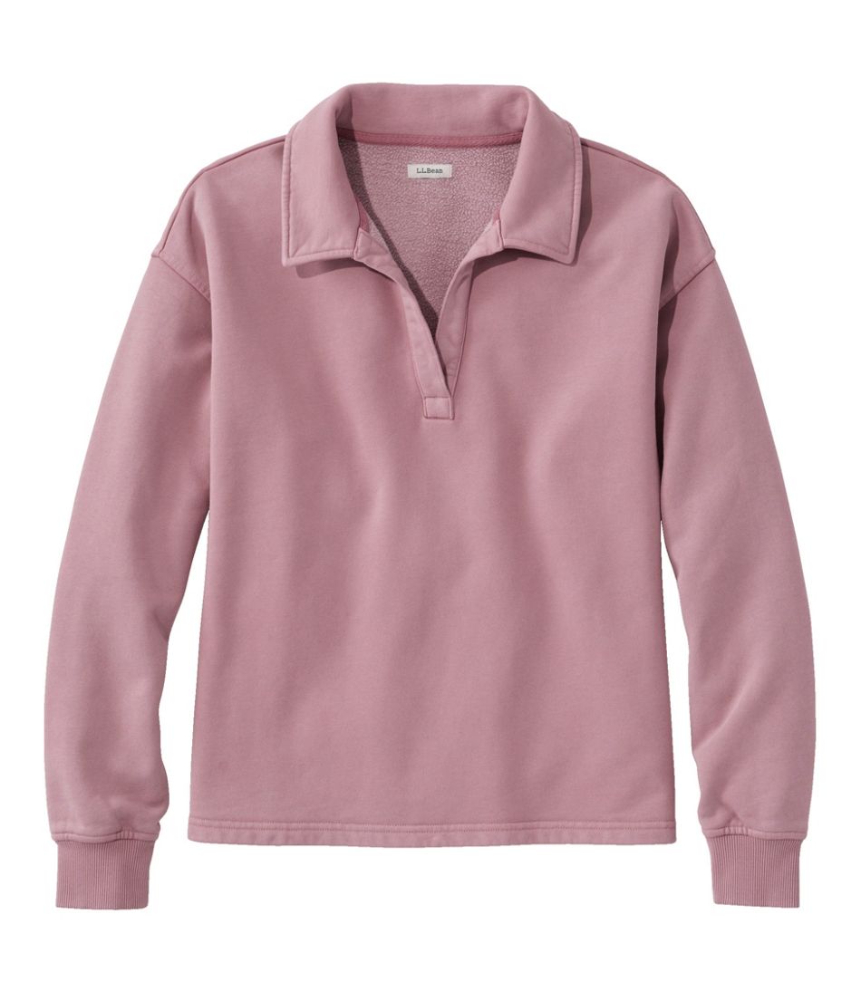 Women's Sunwashed Sweats, Splitneck Polo L.L.Bean Premium