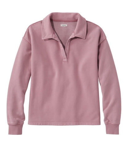 Women's Sunwashed Sweats, Splitneck Polo L.L.Bean Premium