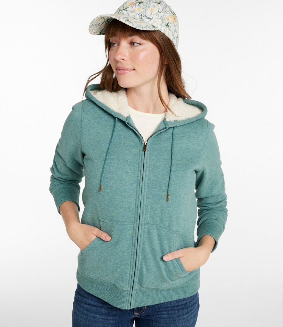 Women's L.L.Bean 1912 Sweatshirt, Sherpa-Lined Hoodie L.L.Bean Featured