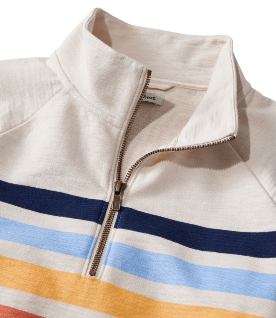 Women's Peaks Island Quarter-Zip Pullover, Stripe L.L.Bean Trending
