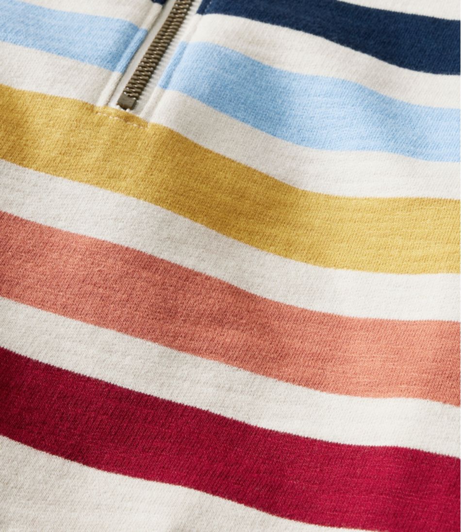 Women's Peaks Island Quarter-Zip Pullover, Stripe L.L.Bean Trending