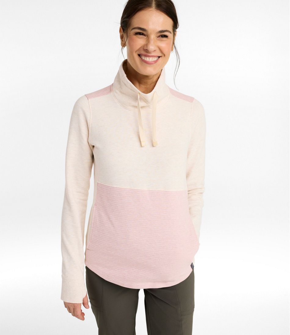 Women's Bean's Cozy Mixed Knits Pullover, Colorblock L.L.Bean Value