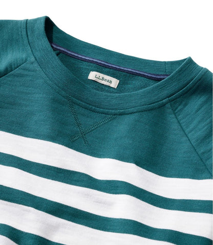 Women's Peaks Island Crewneck, Stripe L.L.Bean Premium