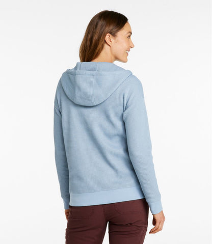 Women's Birchwood Brushed Waffle Full-Zip Hoodie L.L.Bean New