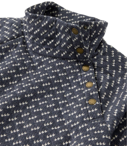 Women's Quilted Sweatshirt, Snapneck Pullover Print L.L.Bean Trending