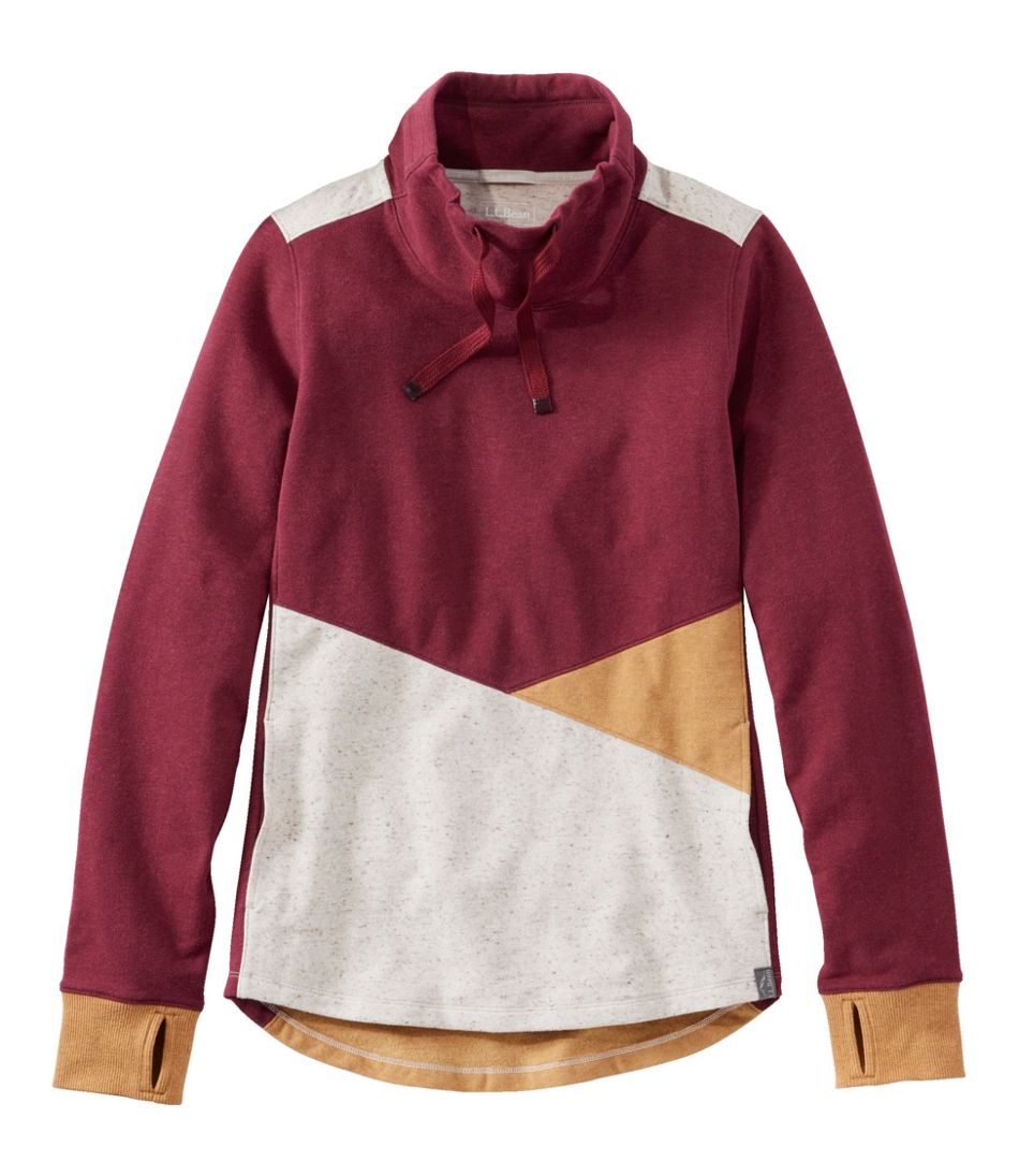 Women's L.L.Bean Cozy Mixed-Knit Pullover, Colorblock L.L.Bean Recommended
