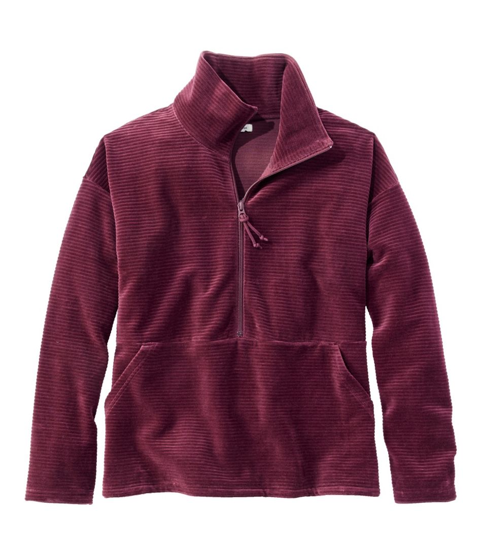Women's Soft Stretch Corduroy Pullover, Half-Zip L.L.Bean Value