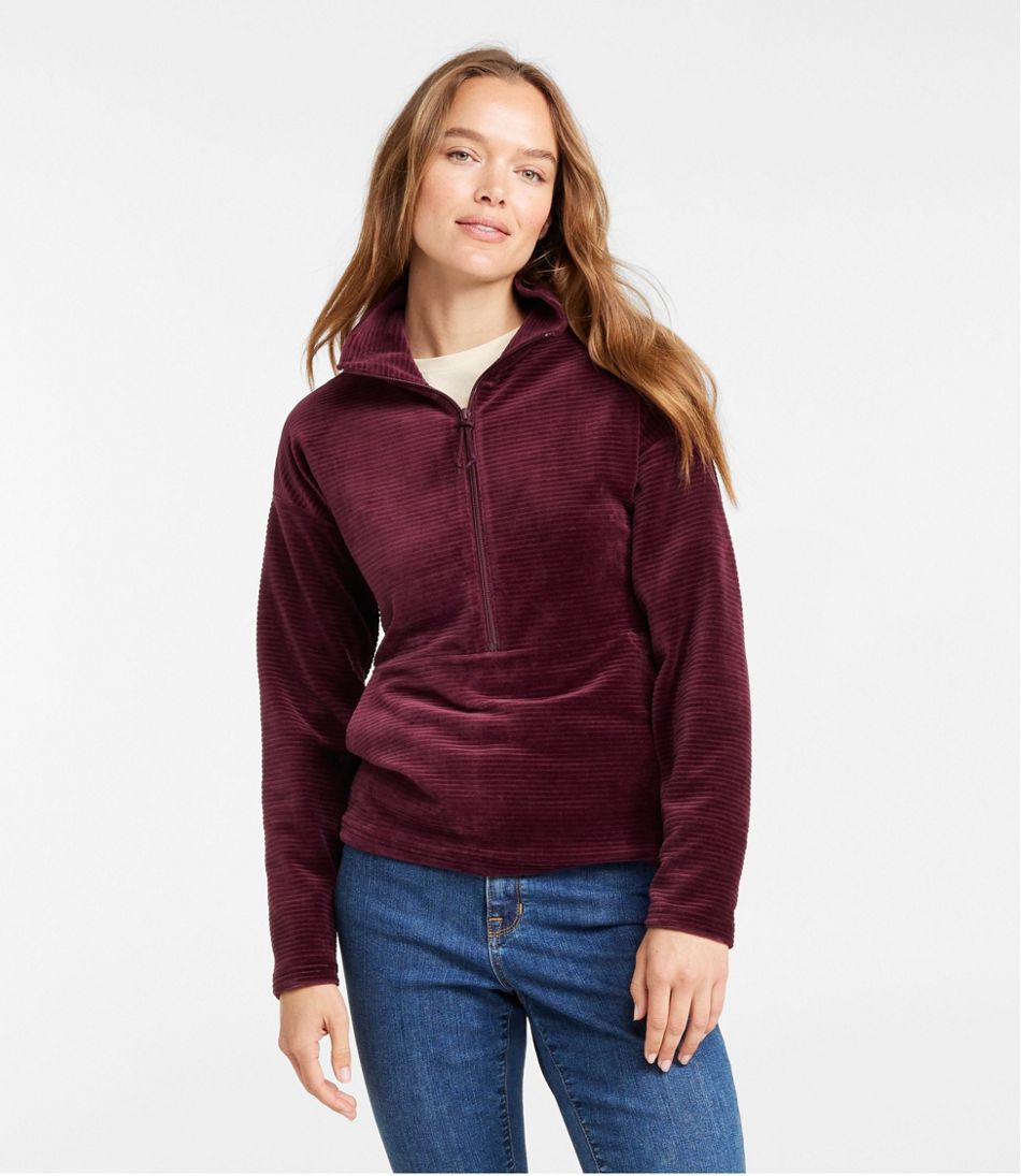 Women's Soft Stretch Corduroy Pullover, Half-Zip L.L.Bean Value