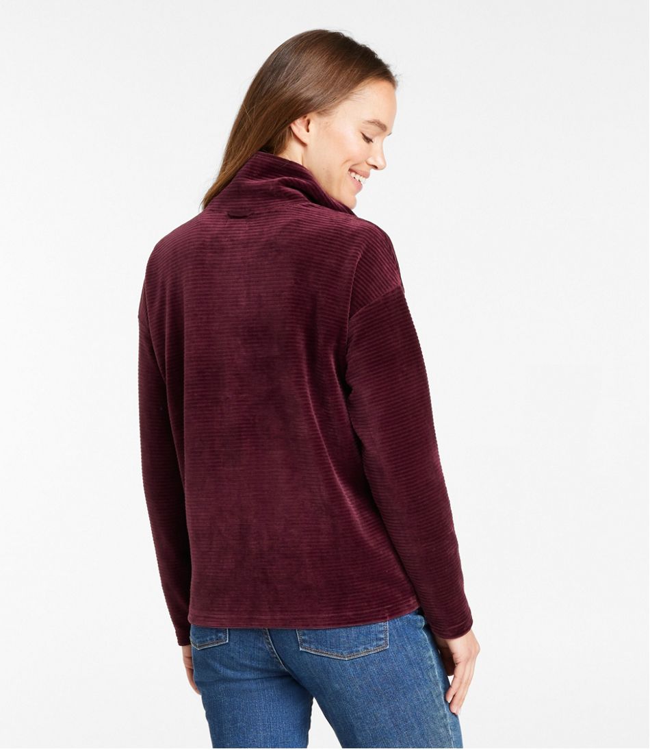 Women's Soft Stretch Corduroy Pullover, Half-Zip L.L.Bean Value