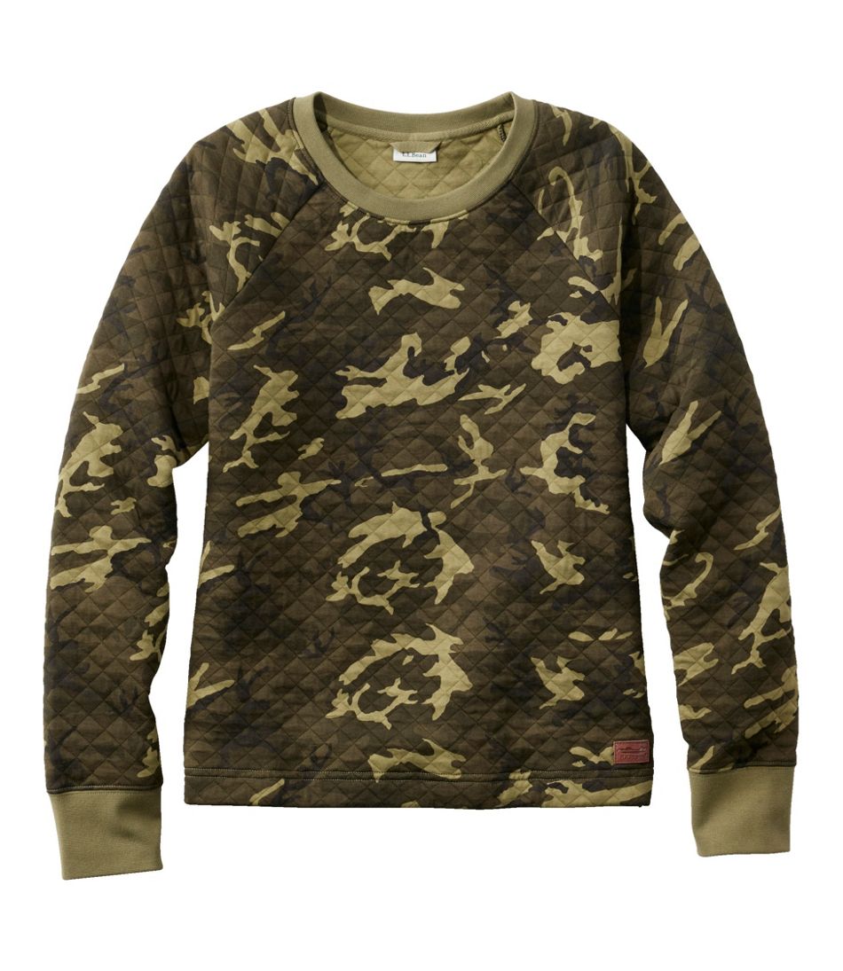 Women's Quilted Sweatshirt, Crewneck Pullover Print L.L.Bean Best Seller