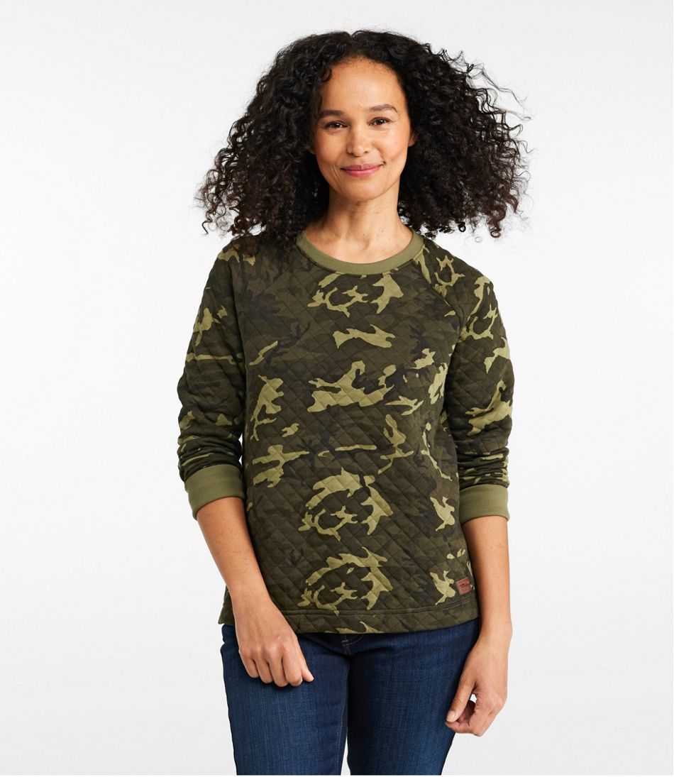 Women's Quilted Sweatshirt, Crewneck Pullover Print L.L.Bean Best Seller