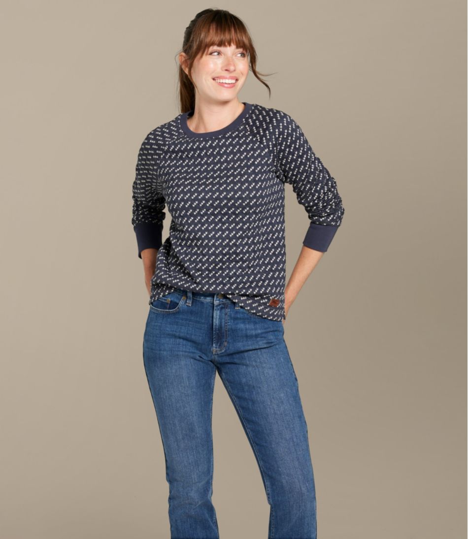 Women's Quilted Sweatshirt, Crewneck Pullover Print L.L.Bean Best Seller