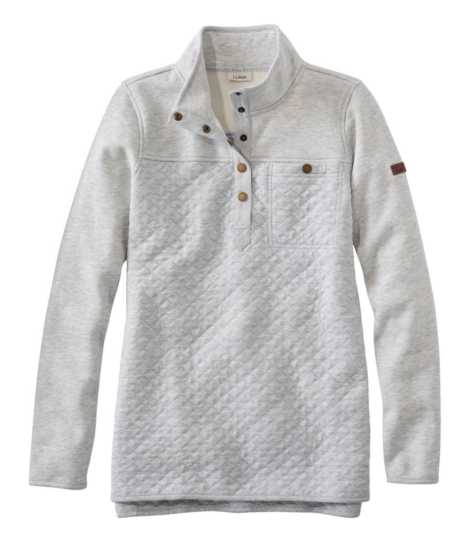 Women's Quilted Sweatshirt, Mockneck Tunic L.L.Bean Top Pick