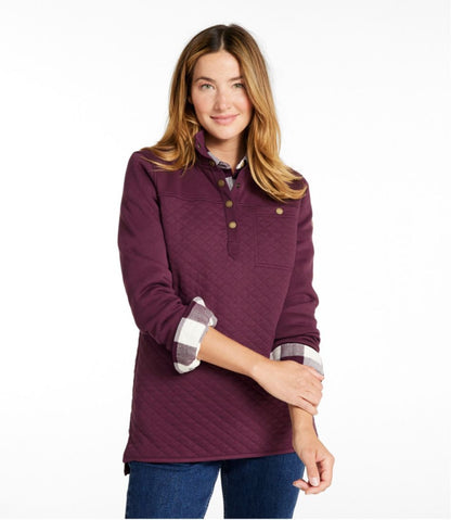 Women's Quilted Sweatshirt, Mockneck Tunic L.L.Bean Top Pick