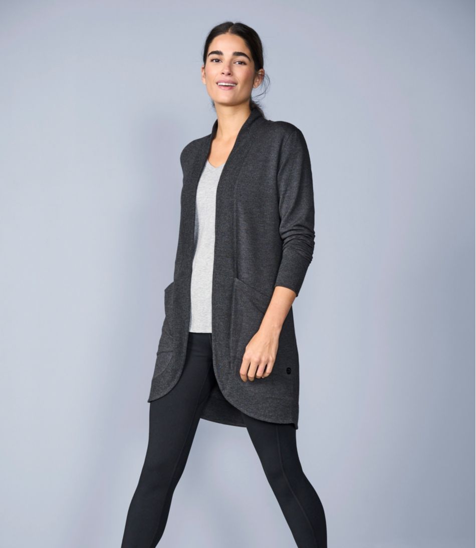 Women's SoftFlex Long Open Cardigan L.L.Bean Recommended