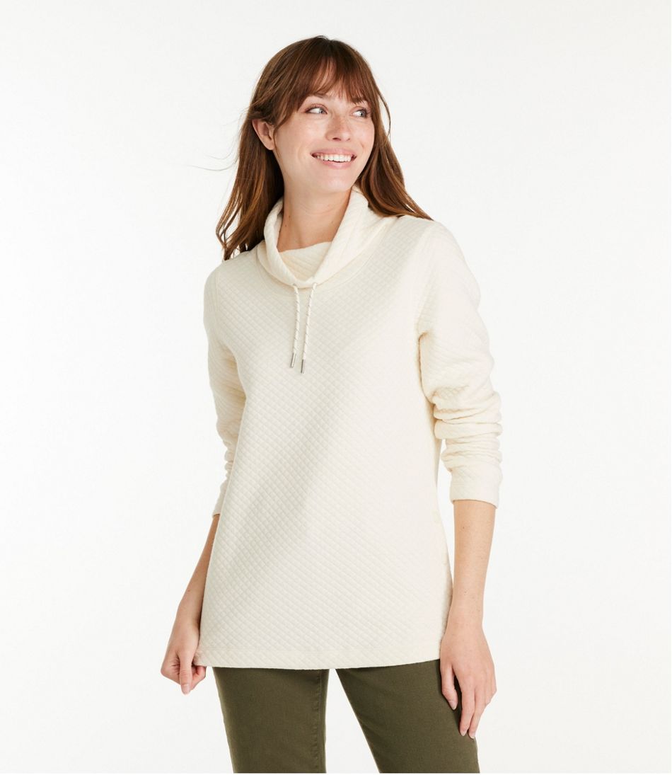 Women's SoftLight Quilted Top, Funnelneck Pullover L.L.Bean Classic