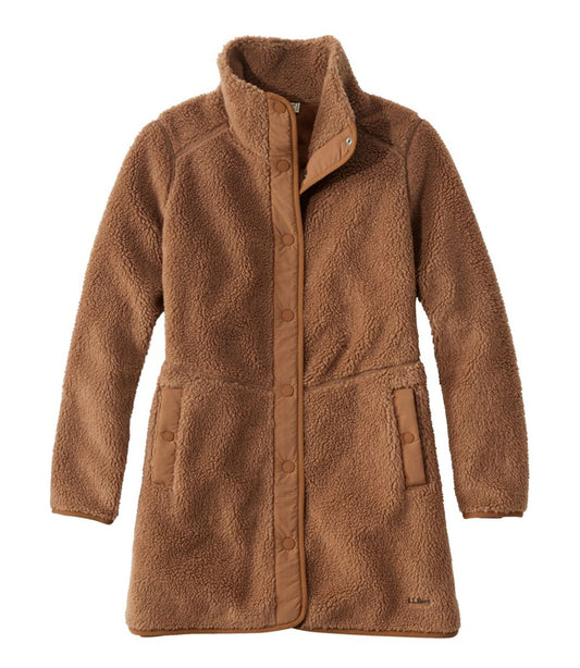 Women's Bean's Sherpa Fleece Coat L.L.Bean Featured