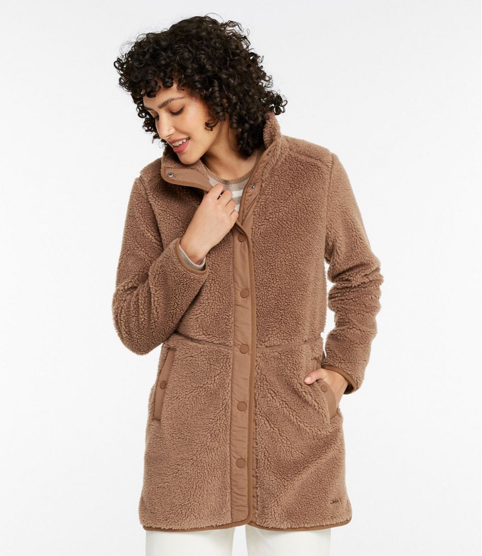 Women's Bean's Sherpa Fleece Coat L.L.Bean Featured