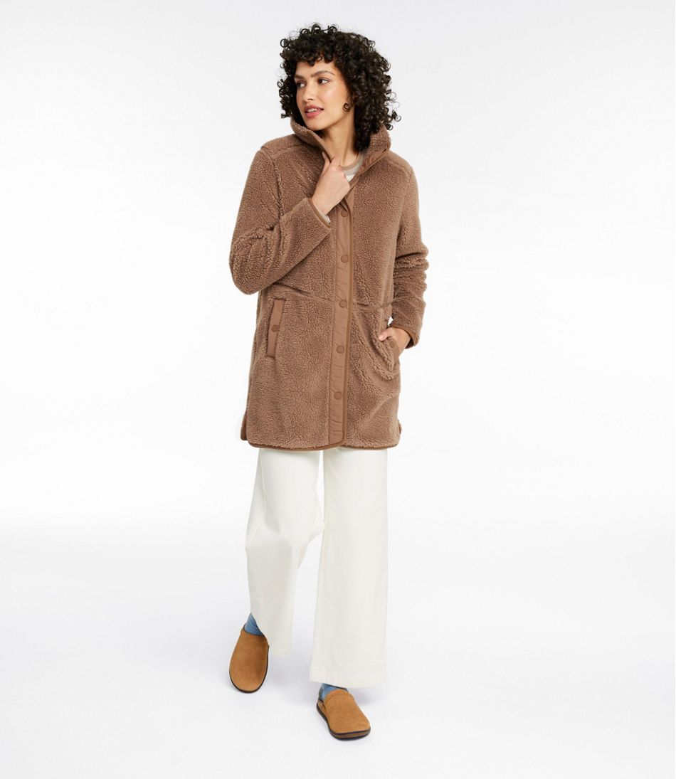 Women's Bean's Sherpa Fleece Coat L.L.Bean Featured