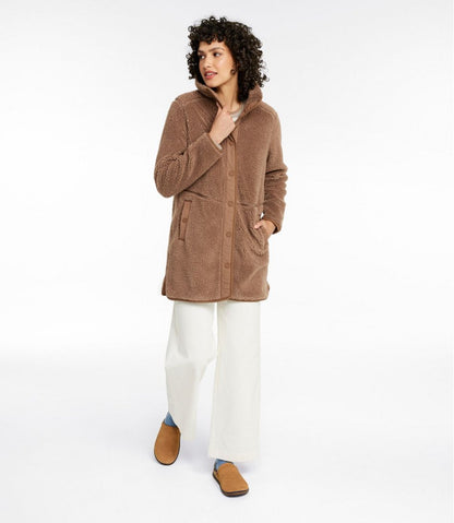 Women's Bean's Sherpa Fleece Coat L.L.Bean Featured