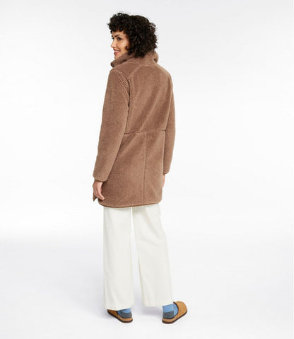 Women's Bean's Sherpa Fleece Coat L.L.Bean Featured