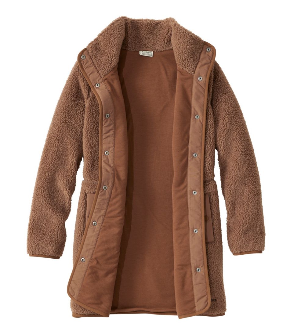 Women's Bean's Sherpa Fleece Coat L.L.Bean Featured