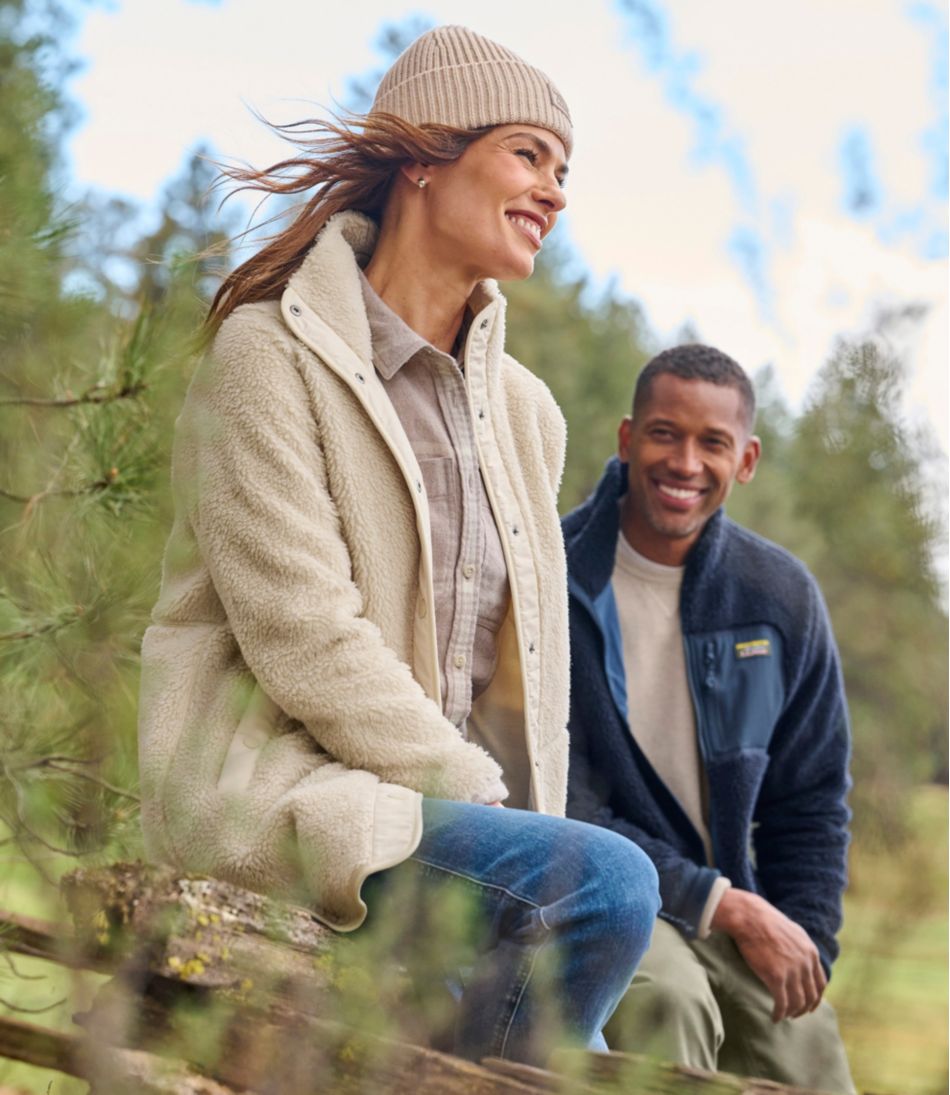 Women's Bean's Sherpa Fleece Coat L.L.Bean Featured
