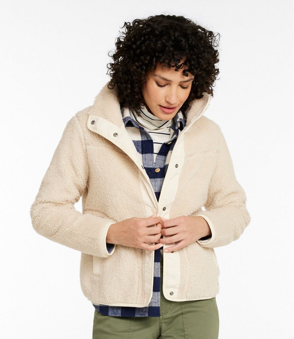 Women's Bean's Sherpa Fleece Jacket L.L.Bean Popular