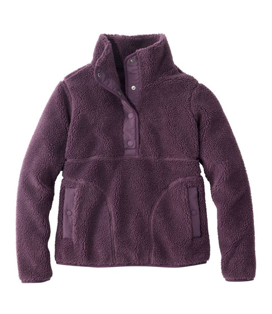 Women's Bean's Sherpa Fleece Pullover L.L.Bean Classic