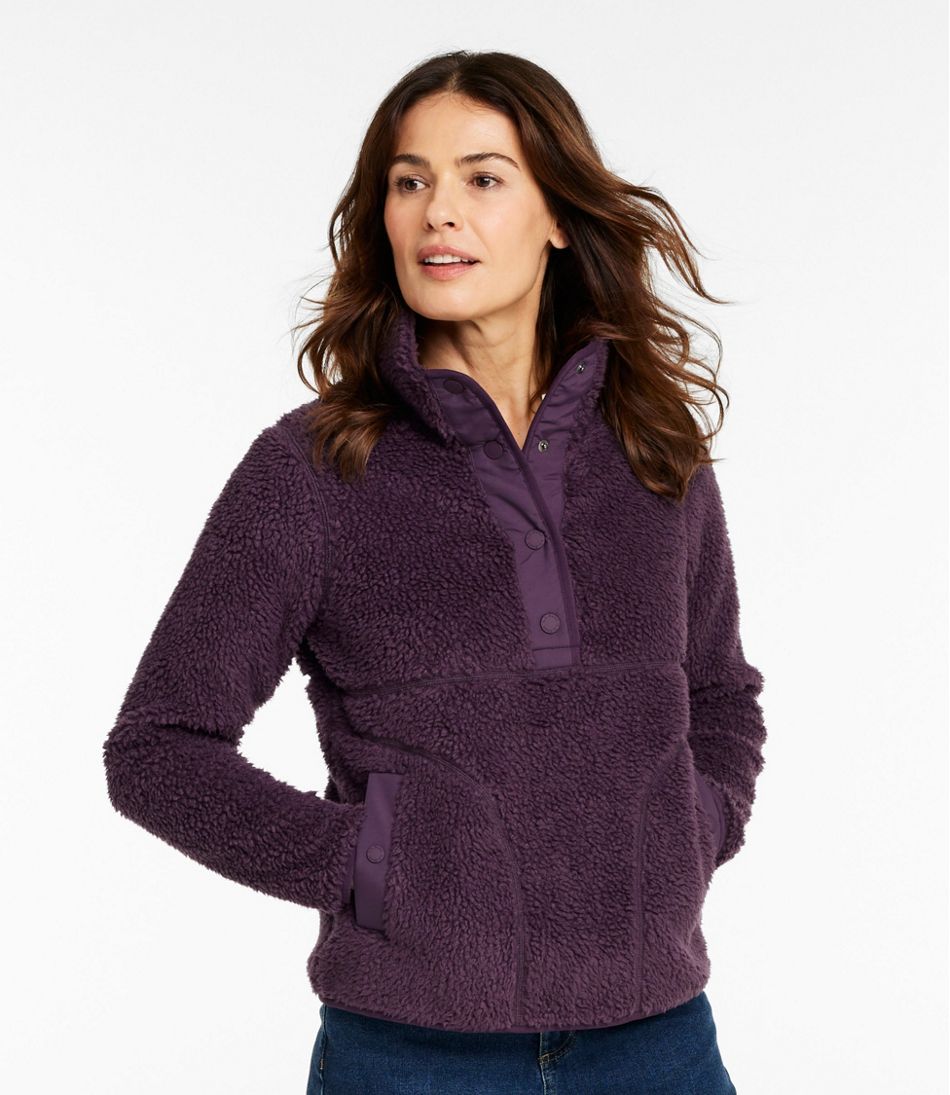 Women's Bean's Sherpa Fleece Pullover L.L.Bean Classic