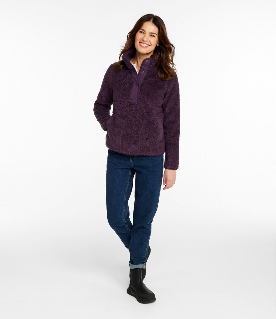 Women's Bean's Sherpa Fleece Pullover L.L.Bean Classic