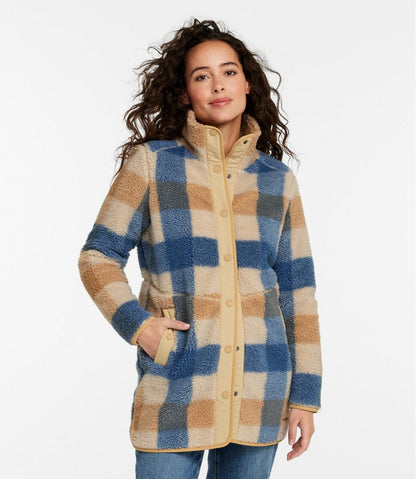 Women's Bean's Sherpa Fleece Coat, Print L.L.Bean Featured
