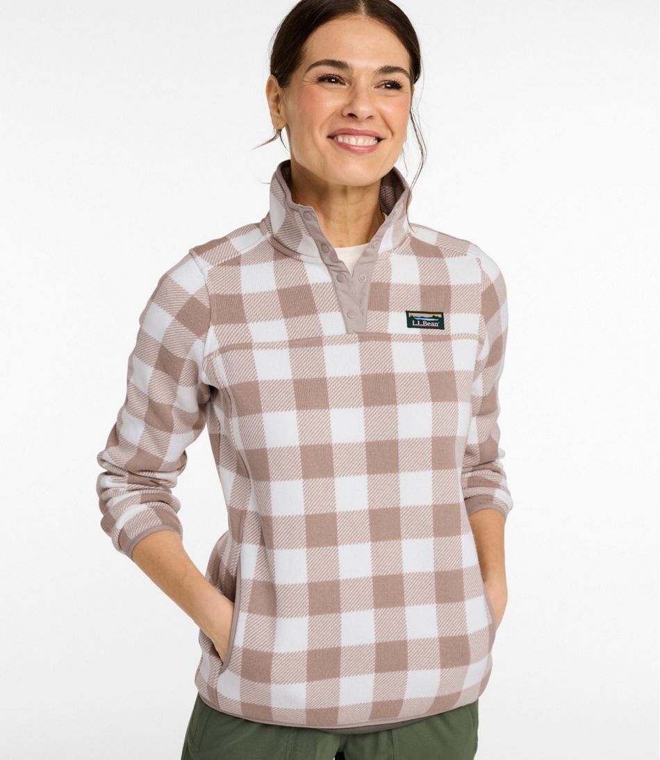 Women's L.L.Bean Sweater Fleece Pullover, Print L.L.Bean Best Seller