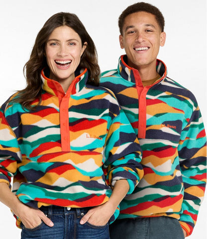 Adults' Bean's Classic Fleece Pullover, Print L.L.Bean Recommended