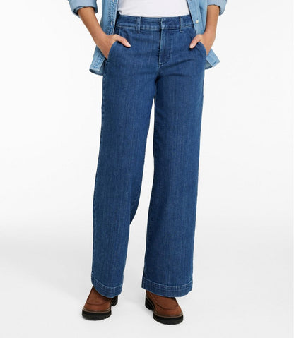 Women's True Shape Jeans, High-Rise Wide-Leg Trouser L.L.Bean Everyday