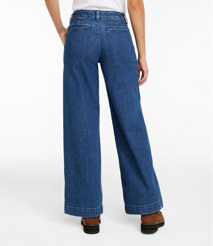 Women's True Shape Jeans, High-Rise Wide-Leg Trouser L.L.Bean Everyday