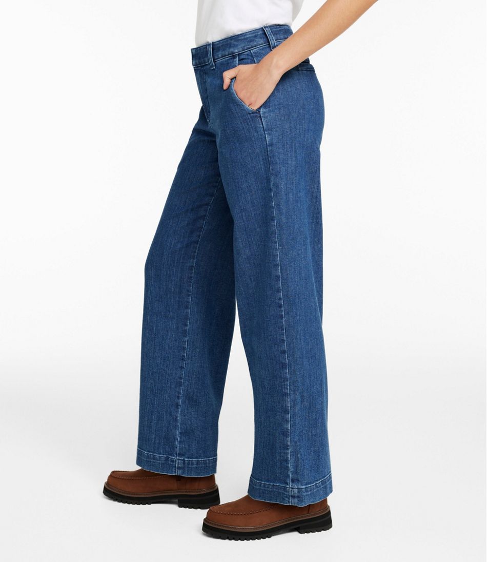 Women's True Shape Jeans, High-Rise Wide-Leg Trouser L.L.Bean Everyday