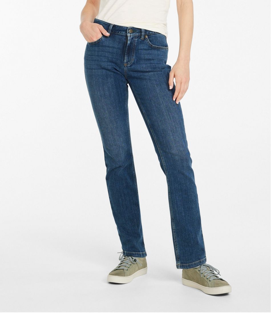 Women's BeanFlex® Jeans, Mid-Rise Straight-Leg L.L.Bean Popular