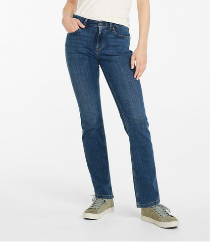 Women's BeanFlex® Jeans, Mid-Rise Straight-Leg L.L.Bean Popular