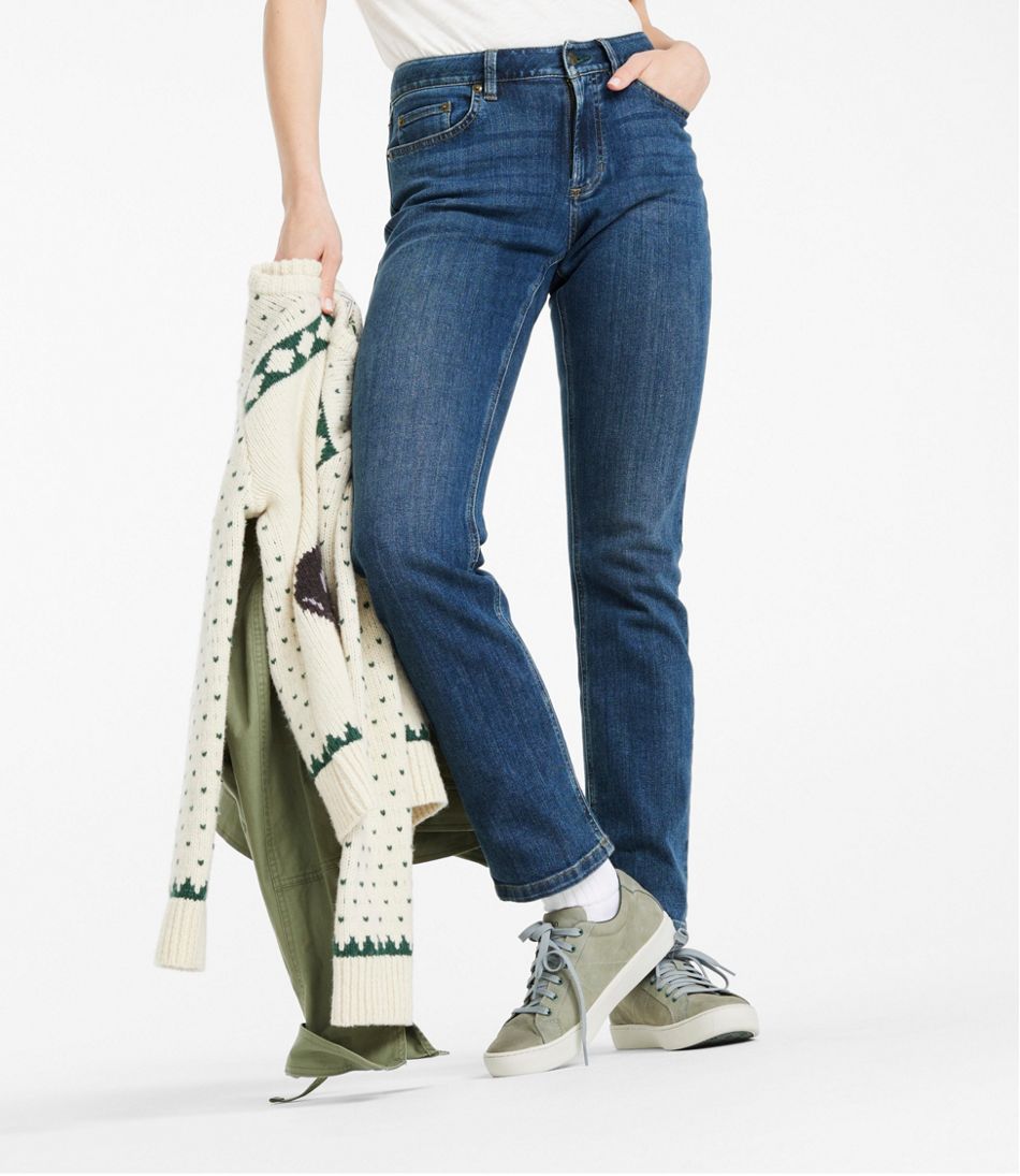 Women's BeanFlex® Jeans, Mid-Rise Straight-Leg L.L.Bean Popular