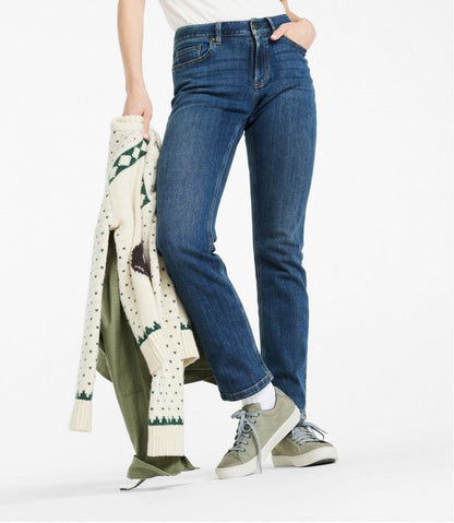 Women's BeanFlex® Jeans, Mid-Rise Straight-Leg L.L.Bean Popular