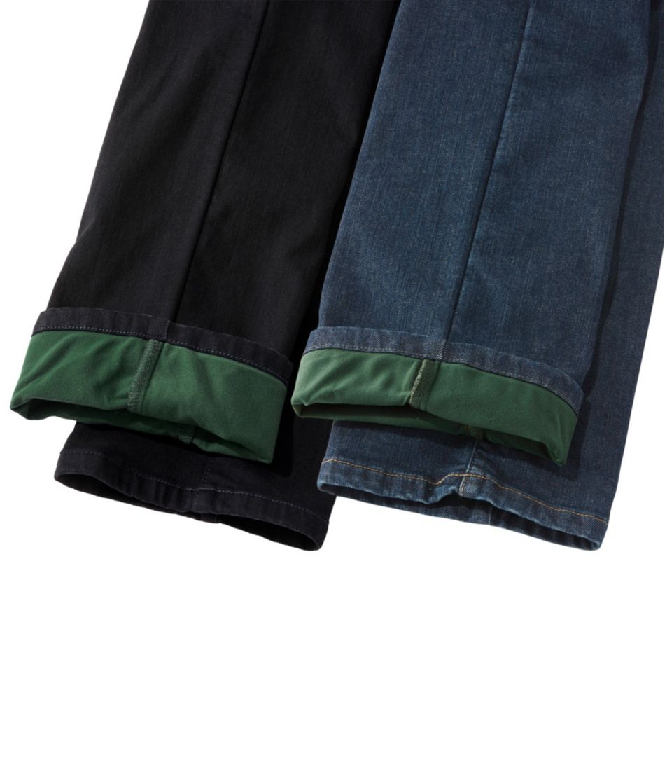 Women's True Shape Jeans, High-Rise Straight-Leg Fleece-Lined L.L.Bean Trending