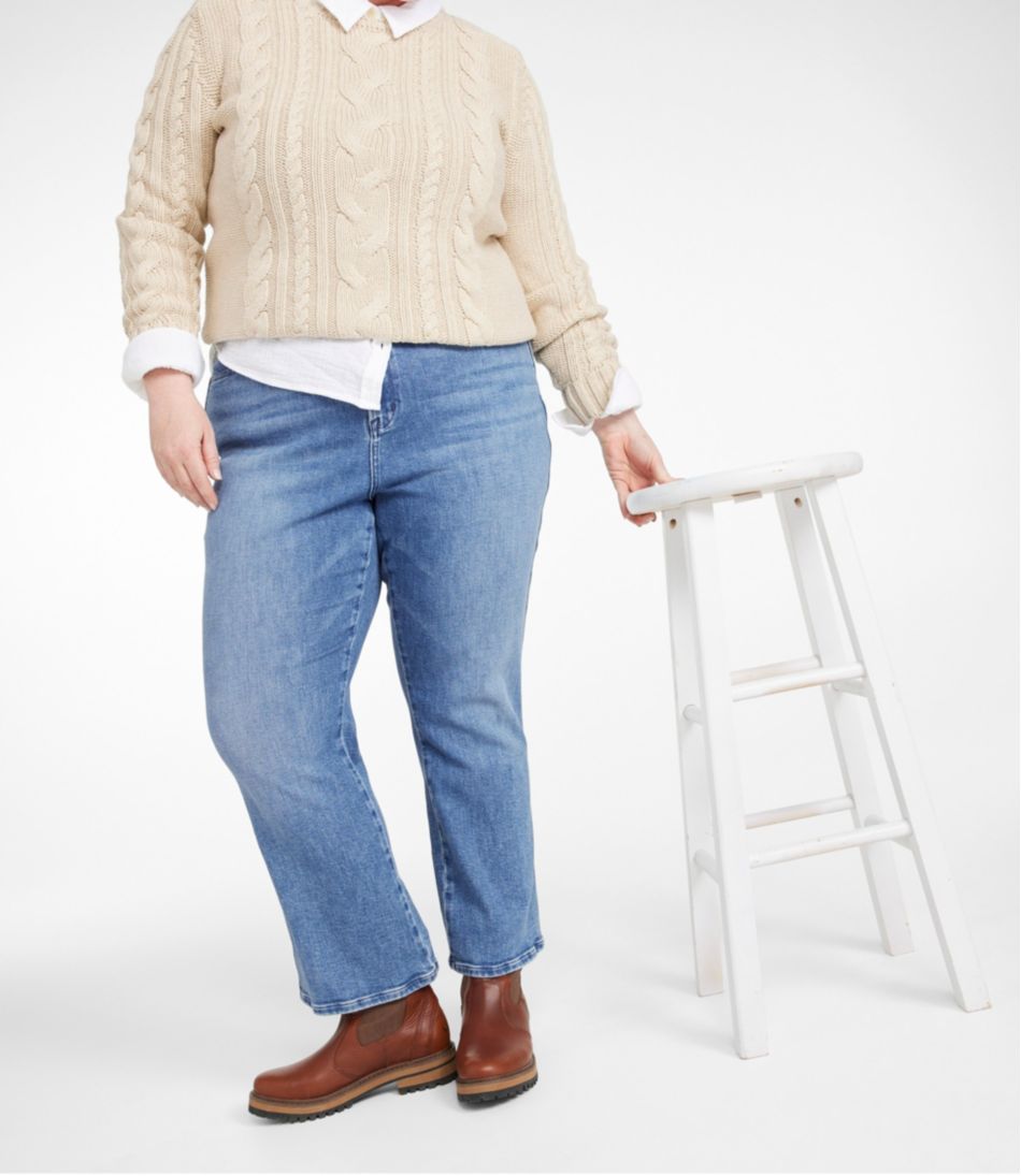 Women's L.L.Bean Everyday Stretch Jeans, High-Rise Mini Bootcut Ankle L.L.Bean Classic