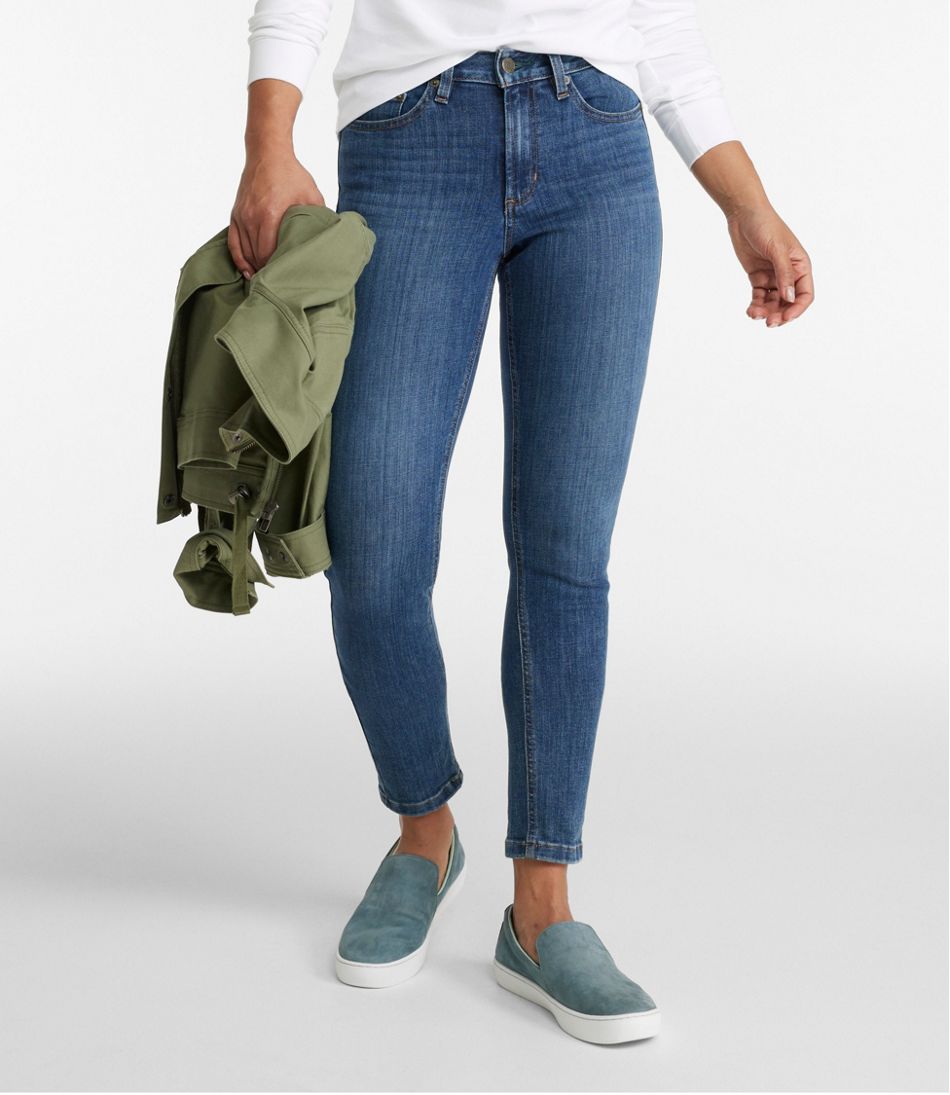 Women's BeanFlex® Jeans, High-Rise Slim-Leg Ankle L.L.Bean Everyday