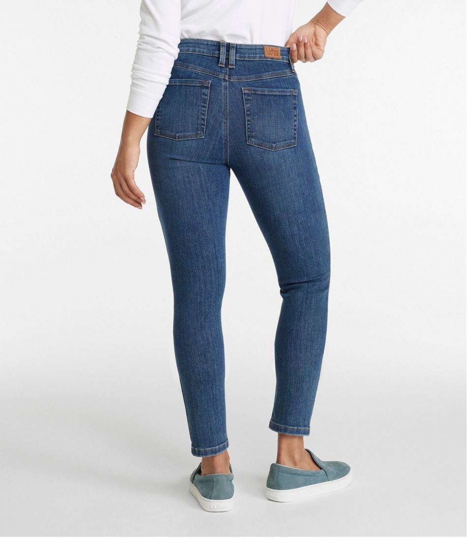 Women's BeanFlex® Jeans, High-Rise Slim-Leg Ankle L.L.Bean Everyday